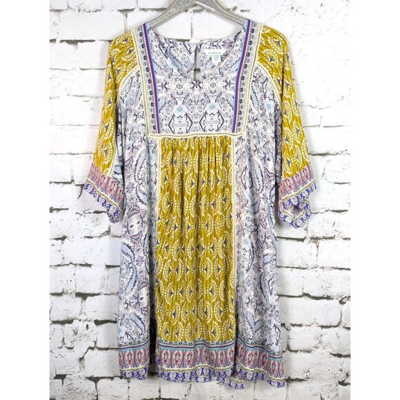 SUNDANCE "Terraza" Dress Tunic Boho Cottage Peasant Festival A-Line Size XL - Picture 4 of 7